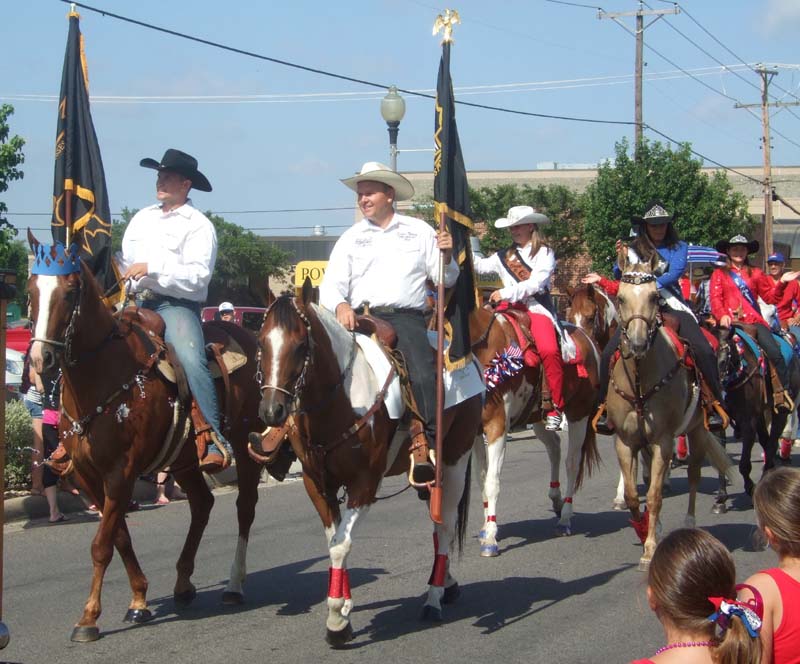 photo of horseback riders in July 4th, 2012 Parade
